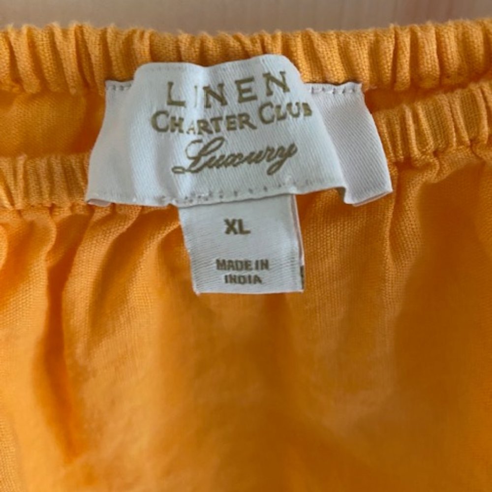 Linen Charter Club Luxury Linen/Cotton Blouse Bell Sleeves Size XL - Picture 4 of 5